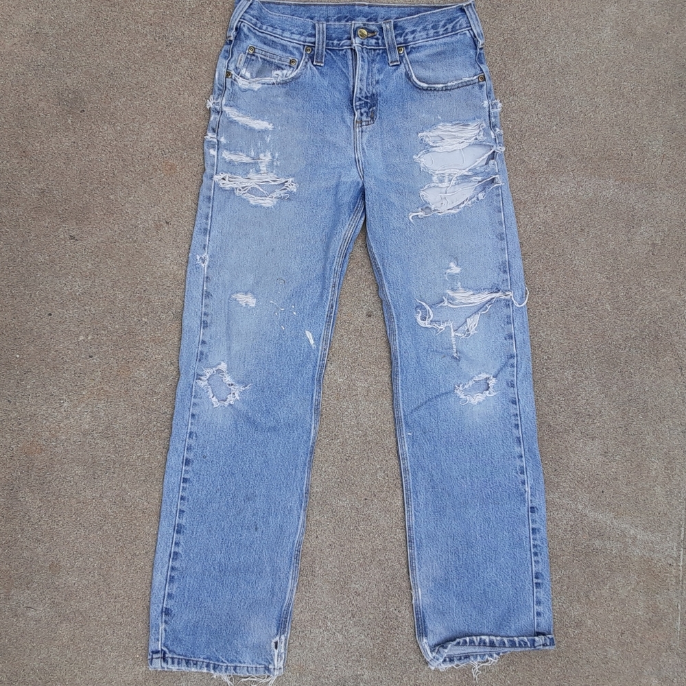 Distressed Carhartt Jeans 30x32 Waist 30
